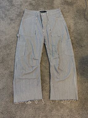 Lioness Blue & White Striped Cargo Pants